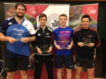 Winners - Chris Doran & Matt Ware (left), Runners-up - Gavin Maguire & Niall Cameron (right)