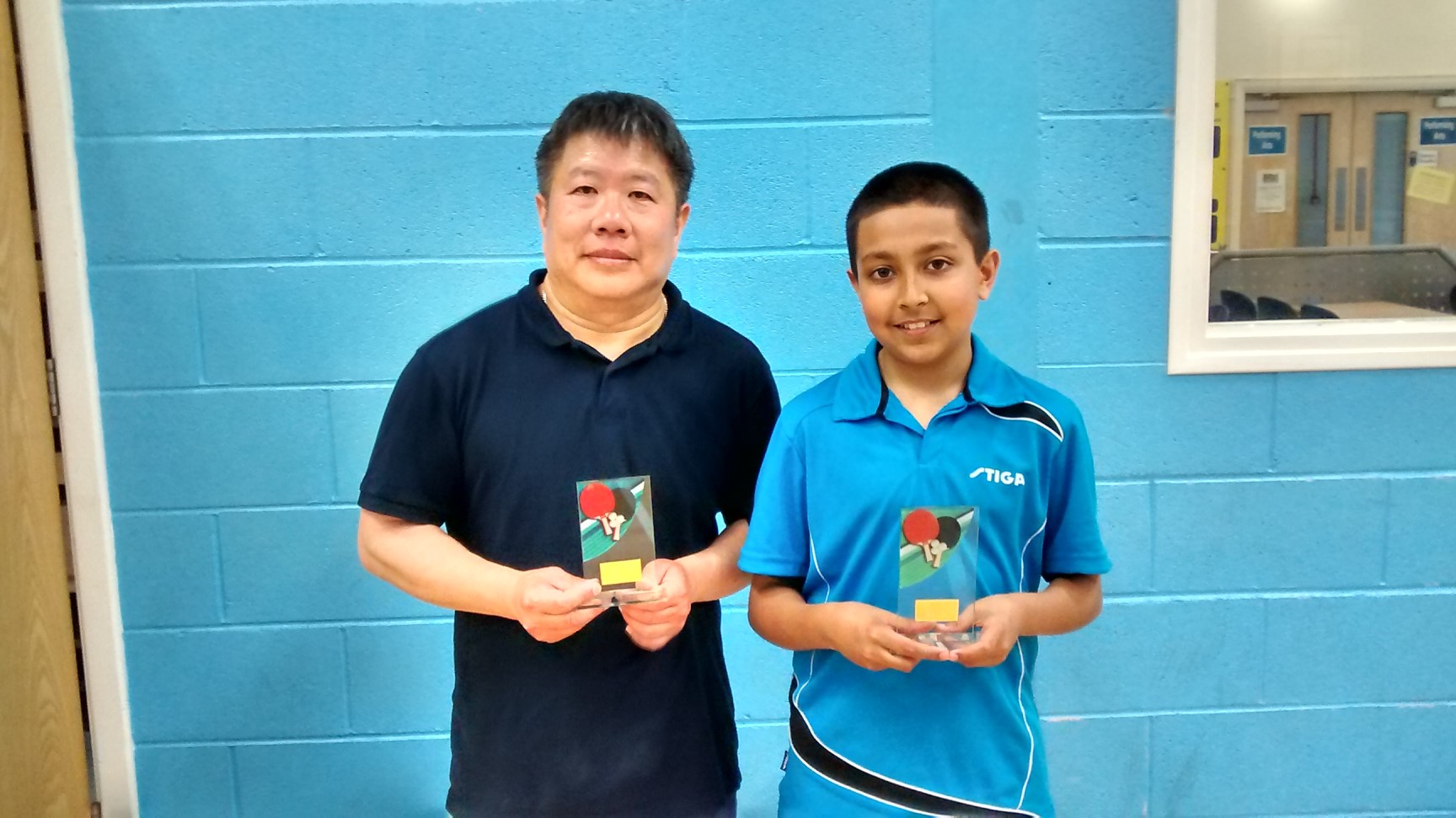 Open Singles Finalists: L-R Kyan Chin, Amirul Hussain